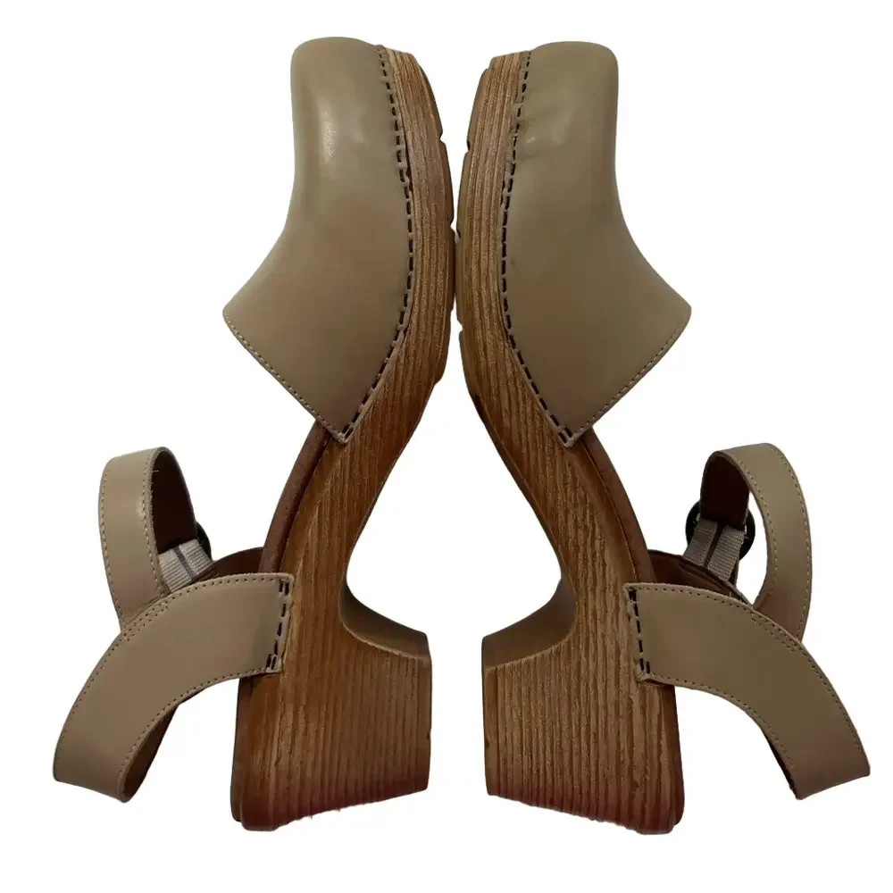 Dansko Tan Leather Mary Jane Clogs - Picture 11 of 14